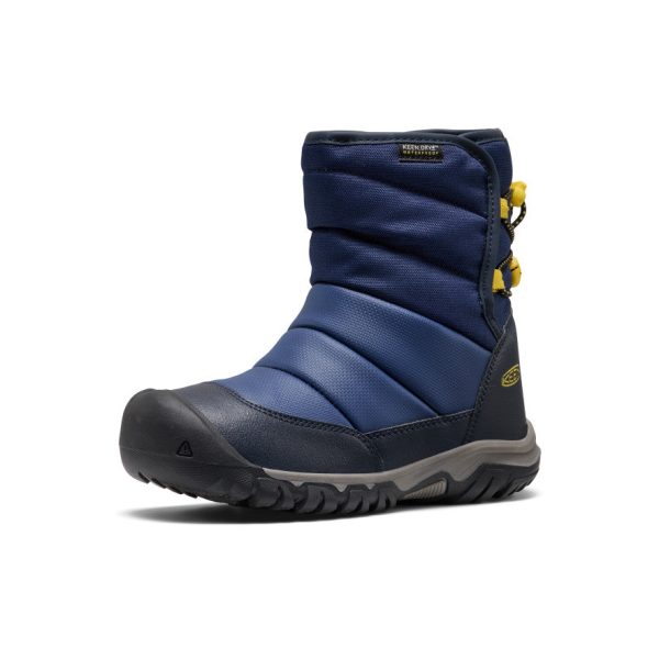 Big Kids' Puffrider Waterproof Winter Boot  |  Naval Academy/Mango Mint