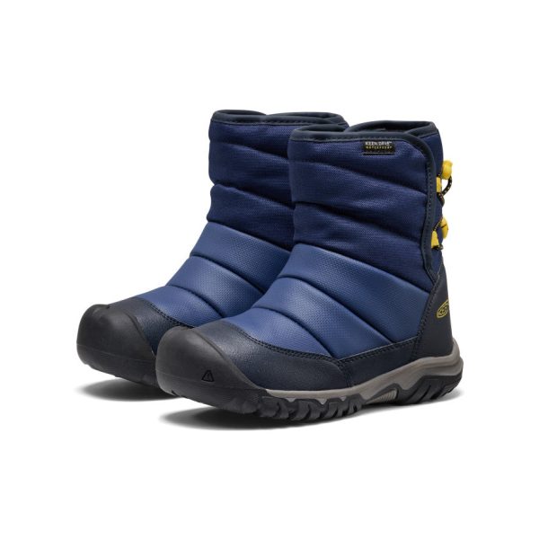 Big Kids' Puffrider Waterproof Winter Boot  |  Naval Academy/Mango Mint