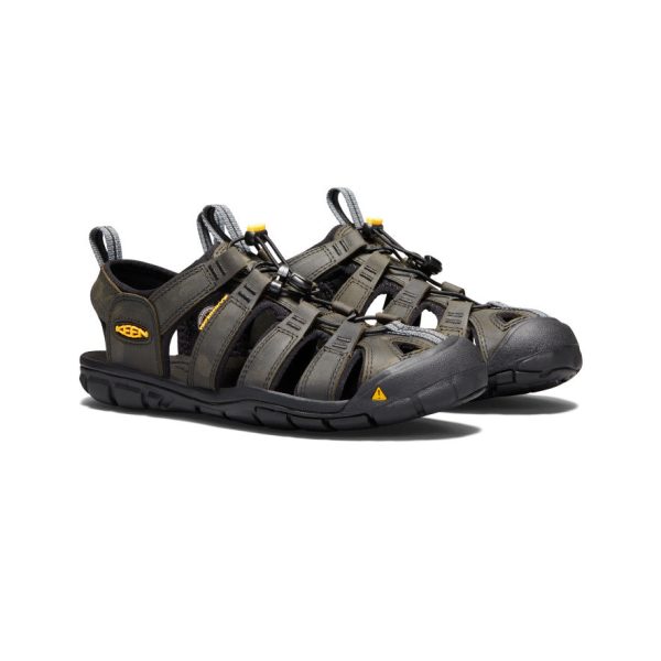 Men's Clearwater CNX Leather Sandal  |  Magnet/Black