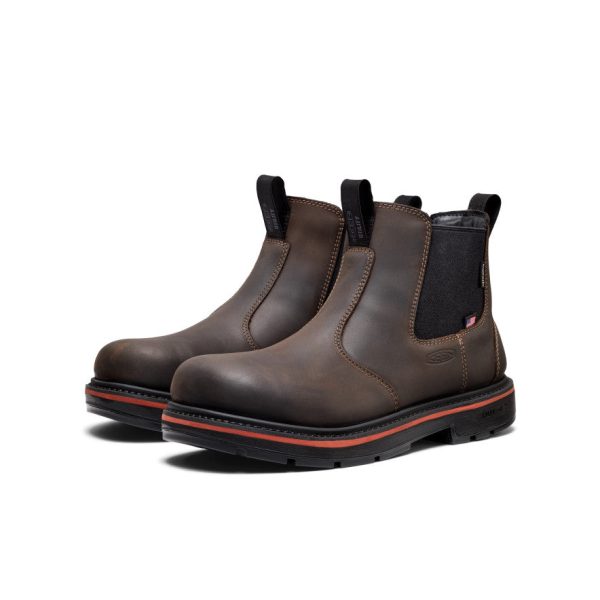 Men's Liberty Chelsea 90?? Heel Work Boot (Carbon Toe)  |  Coffee Bean/Black