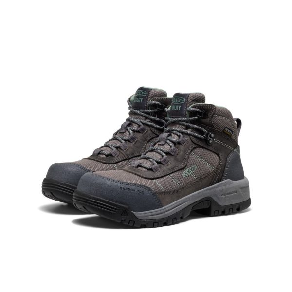 Women's Skokie Waterproof Work Boot (Carbon Toe)  |  Magnet/Black