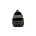 Men's Hyperport Fisherman Leather Sandal  |  Dark Olive/Black
