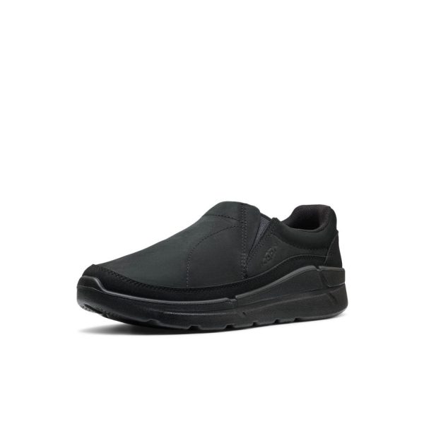 Men's KM2 Leather Slip-On  |  Black/Black