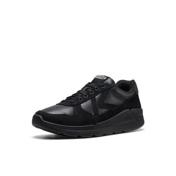 Women's KM2 Leather Jogger  |  Black/Black