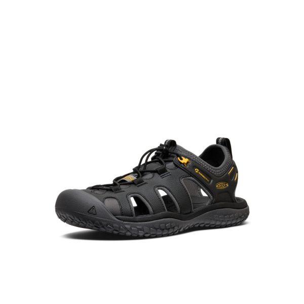 Men's SOLR Sandal  |  Black/Gold