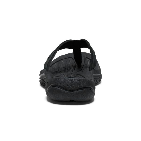 Men's Kona Leather Flip-Flop  |  Black/Steel Grey