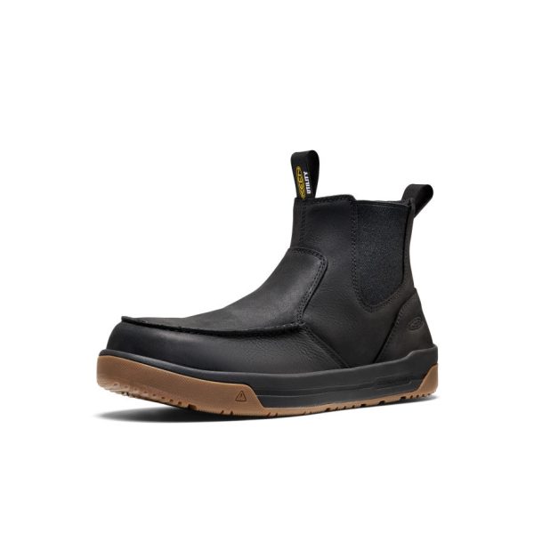 Men's Gibson Chelsea Work Boot (Carbon Toe)  |  Black/Gum