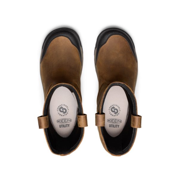 Men's Evanston Pull-On Waterproof Boot (Soft Toe)  |  Bison/Black