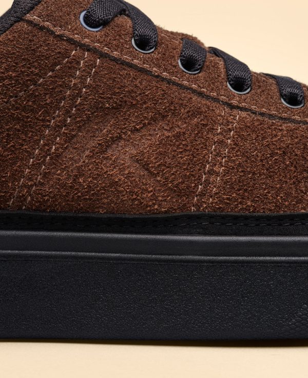 Men's KM4 Leather Sneaker  |  Dark Earth/Black