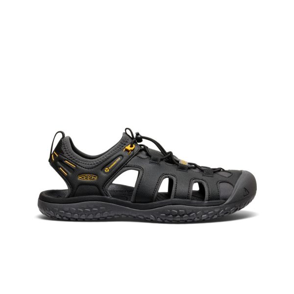 Men's SOLR Sandal  |  Black/Gold