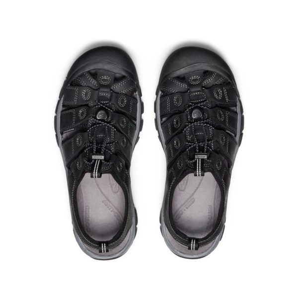 Men's Newport Leather Sandal | Black/Steel Grey
