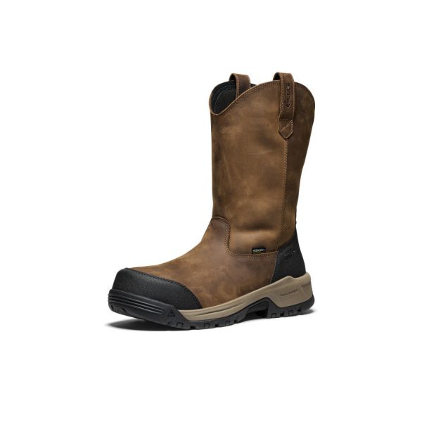 Men's Evanston Pull-On Waterproof Boot (Carbon Toe)  |  Bison/Black