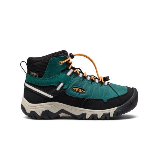 Big Kids' Targhee IV Waterproof Hiking Boot  |  Mediterranea/Flame Orange