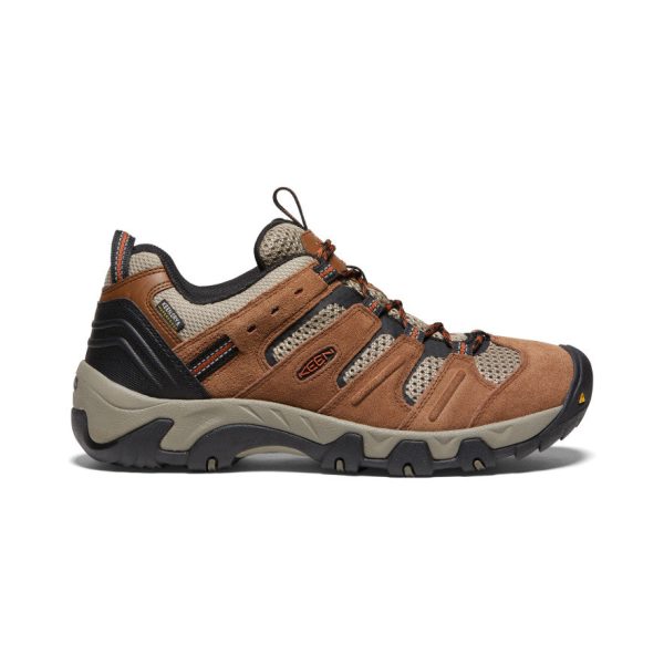 Men's Headout Waterproof Hiking Shoe | Bison/Fossil Orange