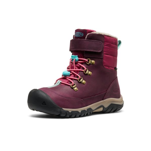 Big Kids' Kanibou Waterproof Winter Boot  |  Fig/Pink Lemonade