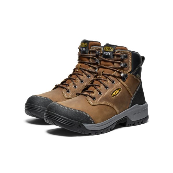 Men's Evanston 6 Waterproof Boot (Soft Toe)  |  Bison/Black