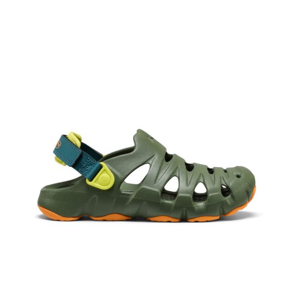 Big Kids' HyperFLT Clog  |  Bronze Green/Orange Peel