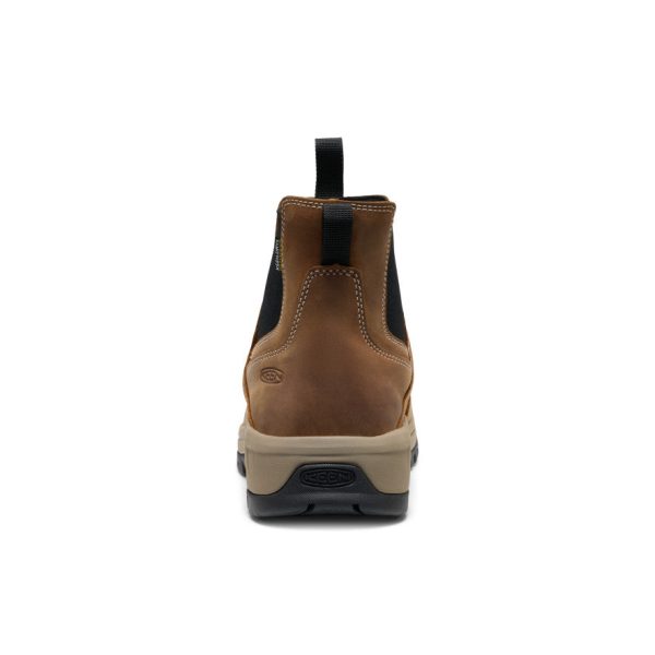 Men's Evanston Chelsea Waterproof Work Boot (Soft Toe)  |  Bison/Black