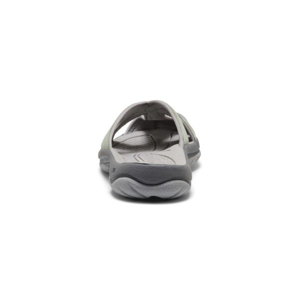 Women's Bali Leather Slide Sandal  |  Lily Pad/Steel Grey