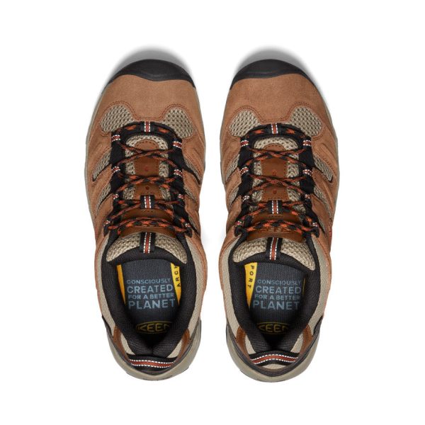 Men's Headout Waterproof Hiking Shoe | Bison/Fossil Orange