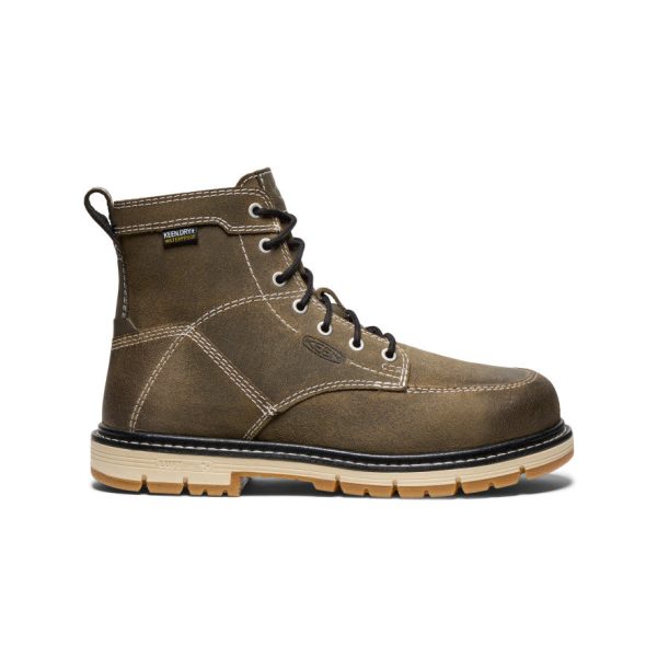 Women's San Jose 6 Waterproof 90?? Heel Boot (Aluminum Toe)  |  Steel Grey/Gum