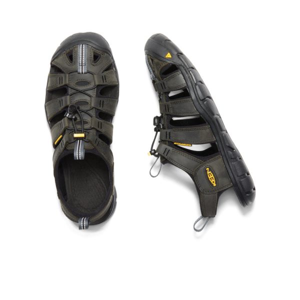 Men's Clearwater CNX Leather Sandal  |  Magnet/Black